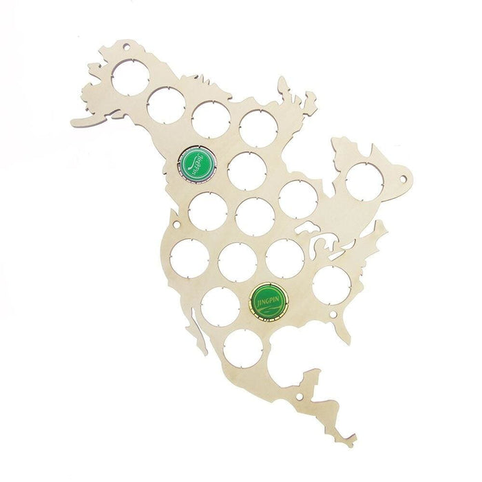 World Map Bottle Beer Cap