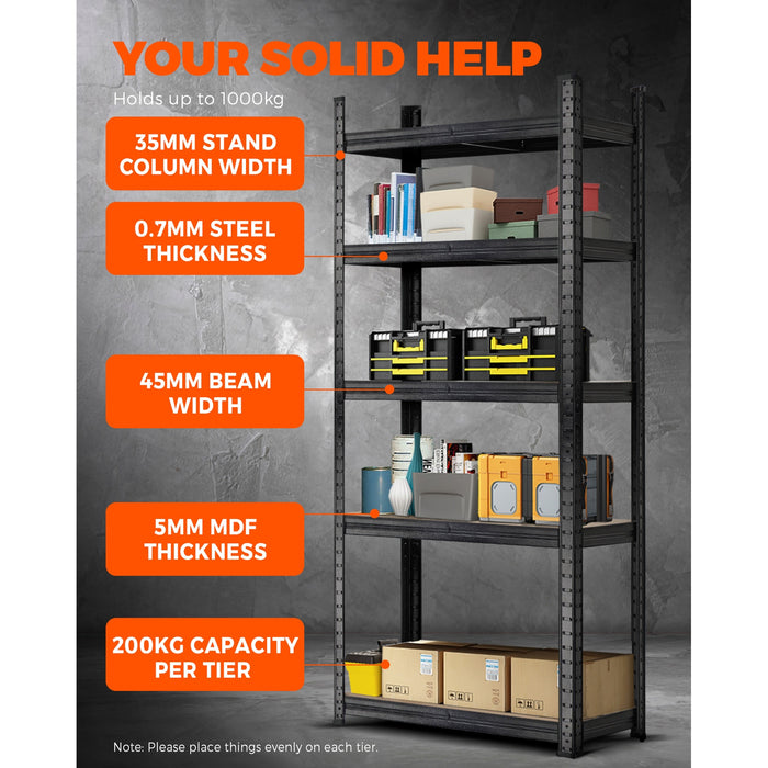 1.8M Warehouse Shelving Garage Shelves Storage Rack Steel Pallet Racking