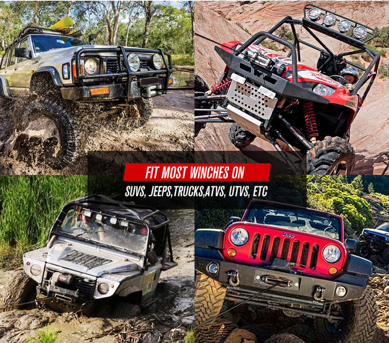 10Mm X 30M Synthetic Winch Rope Dyneema Sk75 Tow Recovery Rope Offroad 4Wd