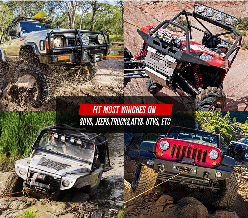 10Mm X 30M Synthetic Winch Rope Dyneema Sk75 Tow Recovery Rope Offroad 4Wd