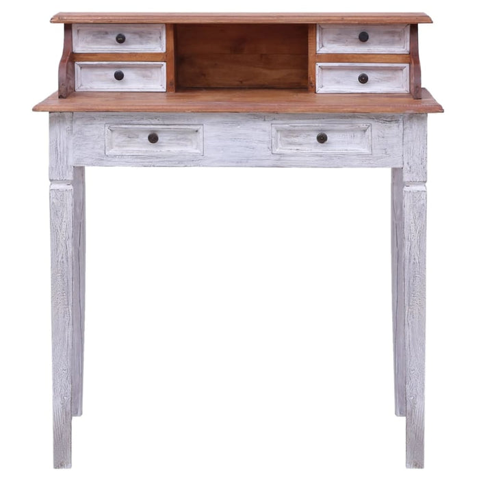 Writing Desk with Drawers 90x50x101 Cm Solid Reclaimed Wood