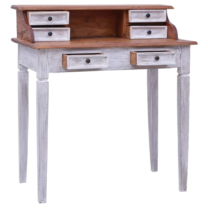 Writing Desk with Drawers 90x50x101 Cm Solid Reclaimed Wood
