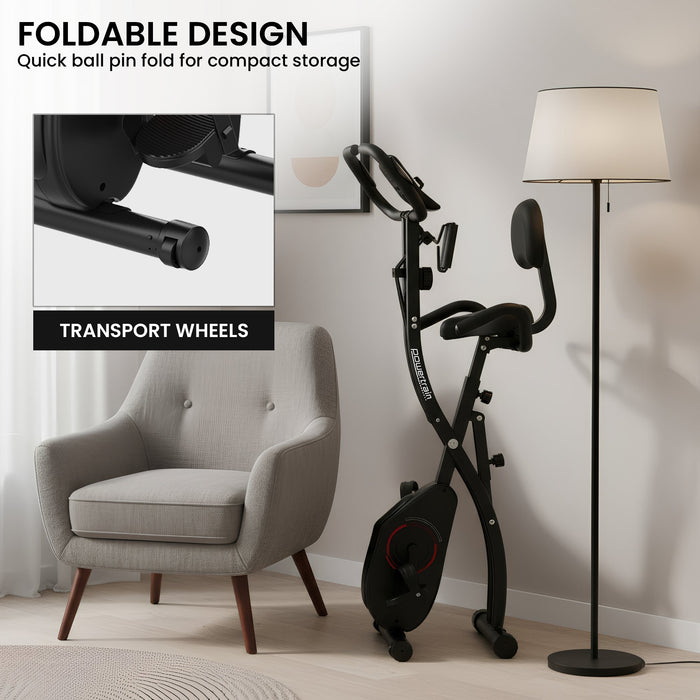 135E 4-In-1 Foldable X-Bike With Lcd Display And Resistance Bands