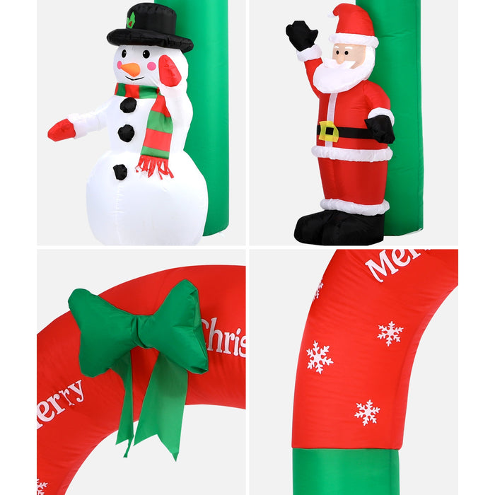 2.4M Christmas Inflatable Archway Xmas Led Lights Outdoor Decoration