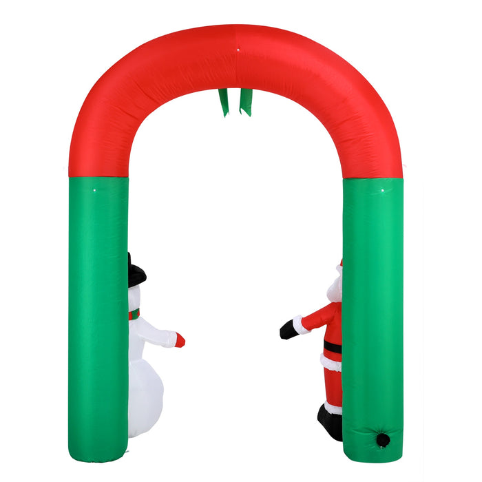2.4M Christmas Inflatable Archway Xmas Led Lights Outdoor Decoration