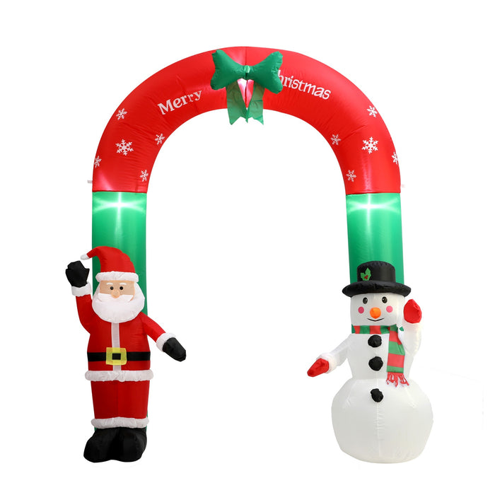 2.4M Christmas Inflatable Archway Xmas Led Lights Outdoor Decoration
