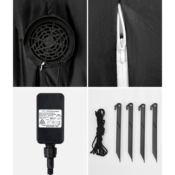 2.4M Christmas Inflatable Santa Xmas Outdoor Decorations Led Lights