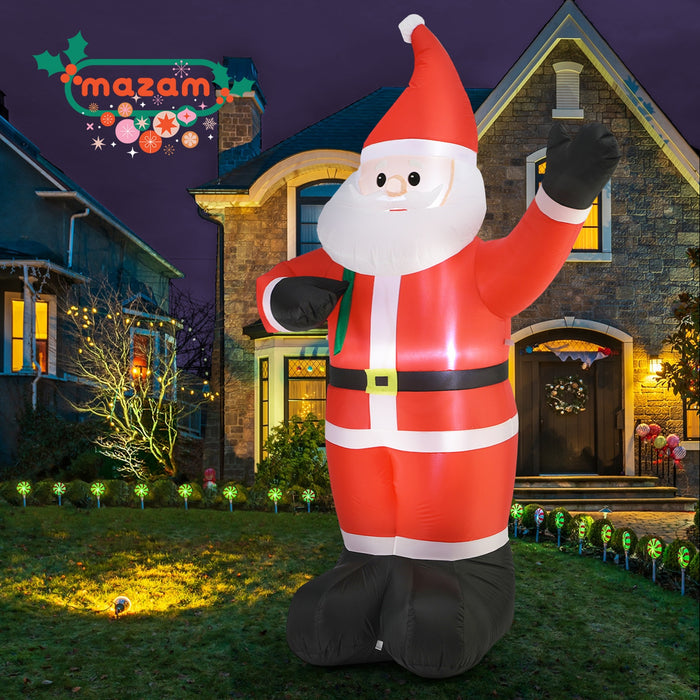 2.4M Christmas Inflatable Santa Xmas Outdoor Decorations Led Lights