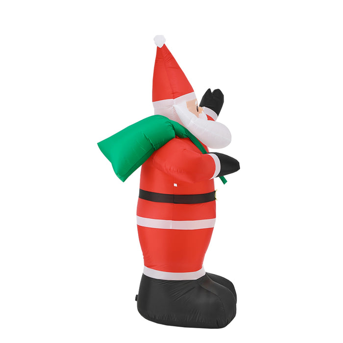 2.4M Christmas Inflatable Santa Xmas Outdoor Decorations Led Lights