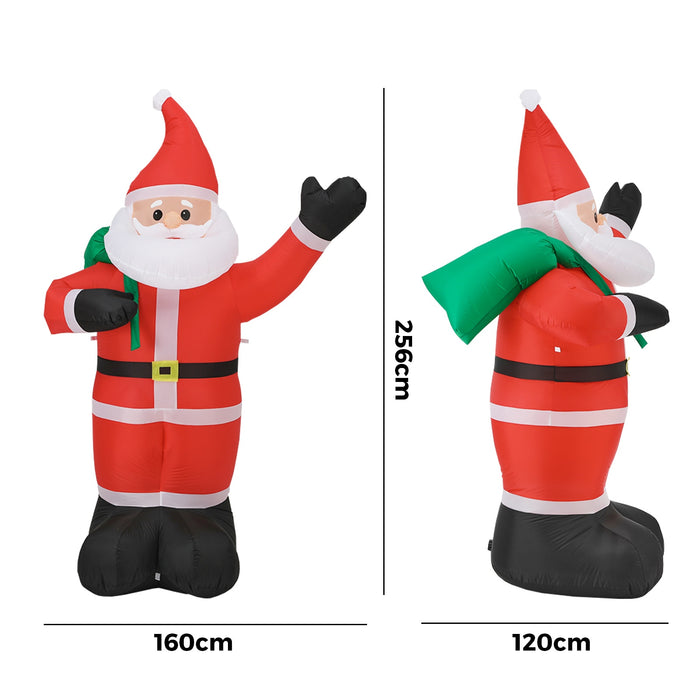 2.4M Christmas Inflatable Santa Xmas Outdoor Decorations Led Lights