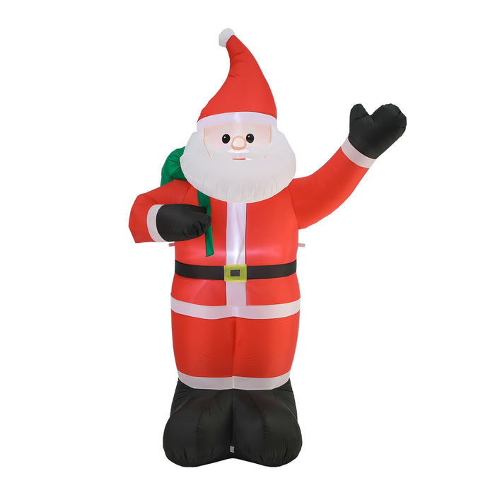 2.4M Christmas Inflatable Santa Xmas Outdoor Decorations Led Lights