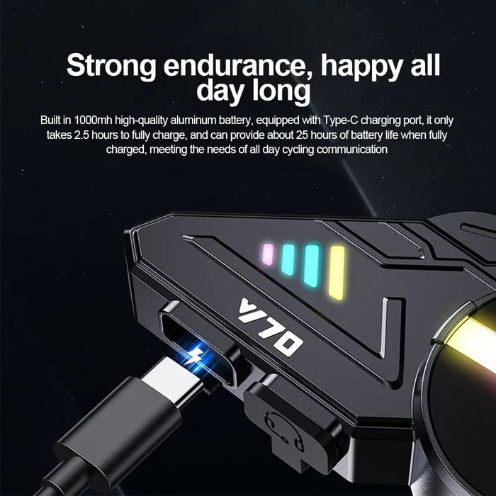 Y70 Motorcycle Bluetooth Helmet Headset with Rgb Lights