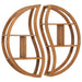 Yin Yang Wall Shelf 100x20x100 Cm Solid Wood Teak Txbiix