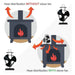 Yl401 3-blade High Temperature Metal Heat Powered Fireplace