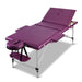 Zenses 3 Fold Portable Aluminium Massage Table Bed Beauty