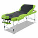 Zenses 3 Fold Portable Aluminium Massage Table - Green &