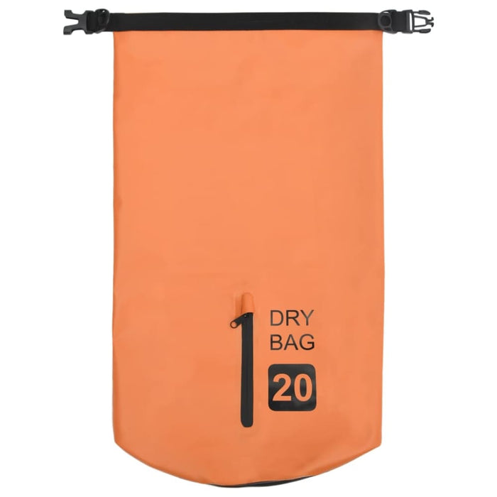Dry Bag With Zipper Orange 20 l Pvc