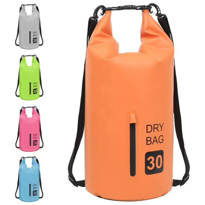 Dry Bag with Zipper Orange 30 l Pvc