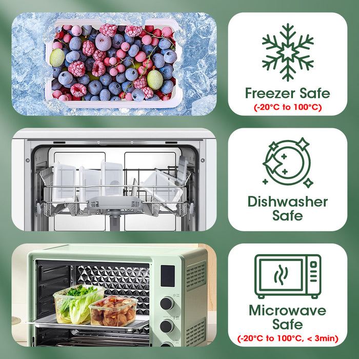 Dry Food Canisters With Lids Bpa Free Plastic Leak-Proof Canisters 42 Pcs