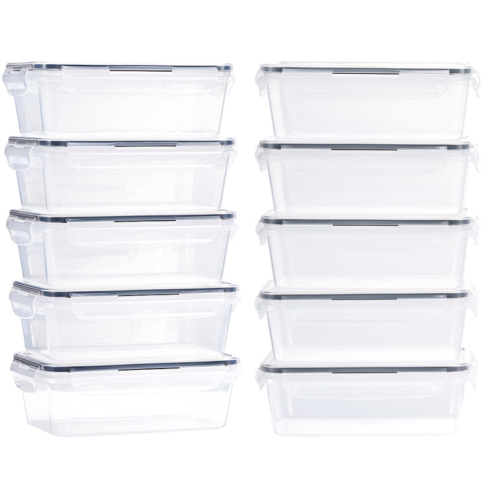 10 Pcs Food Storage Containers Bpa-Free Leak Proof With Labels & Pen