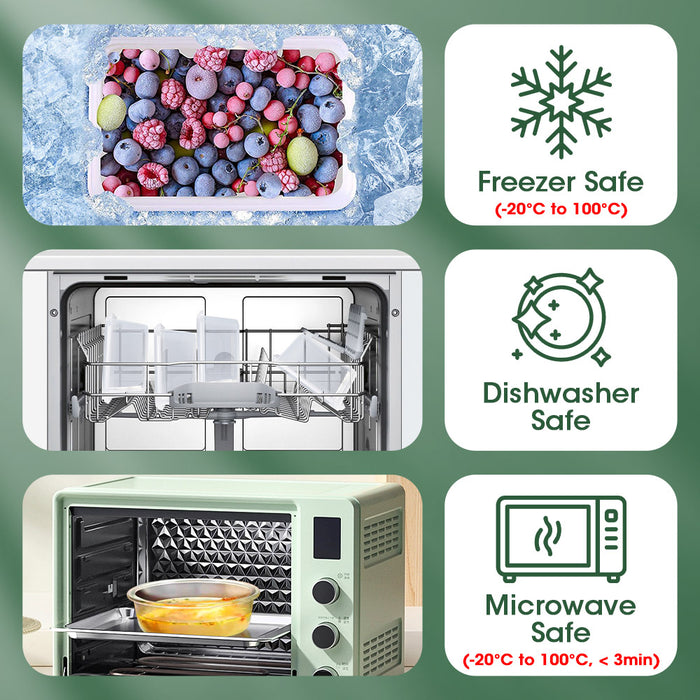 10 Pcs Food Storage Containers Bpa-Free Leak Proof With Labels & Pen