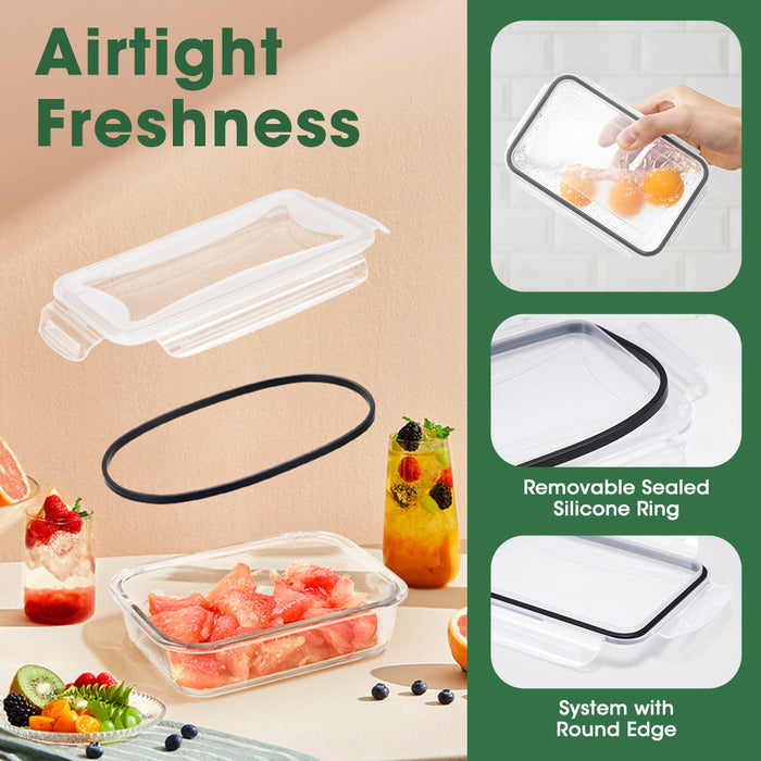 24 Pcs Food Storage Containers Bpa-Free Leak Proof With Labels & Pen