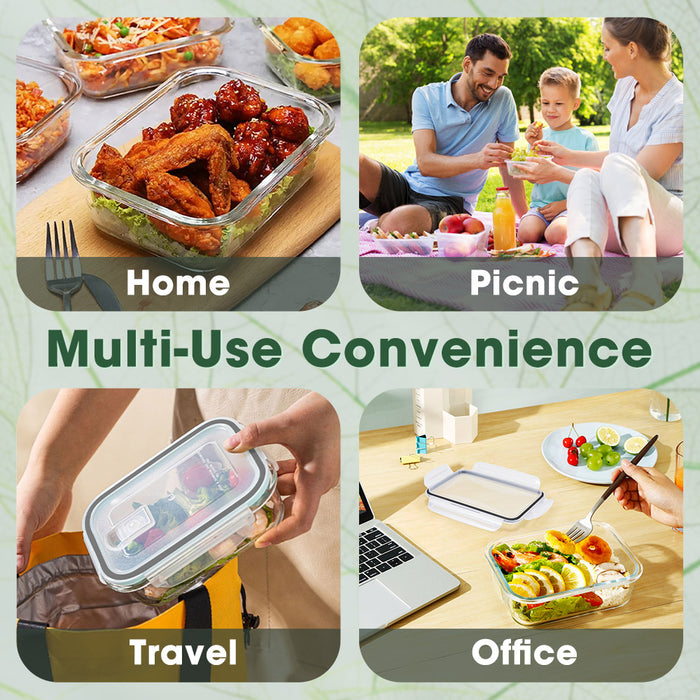 24 Pcs Food Storage Containers Bpa-Free Leak Proof With Labels & Pen