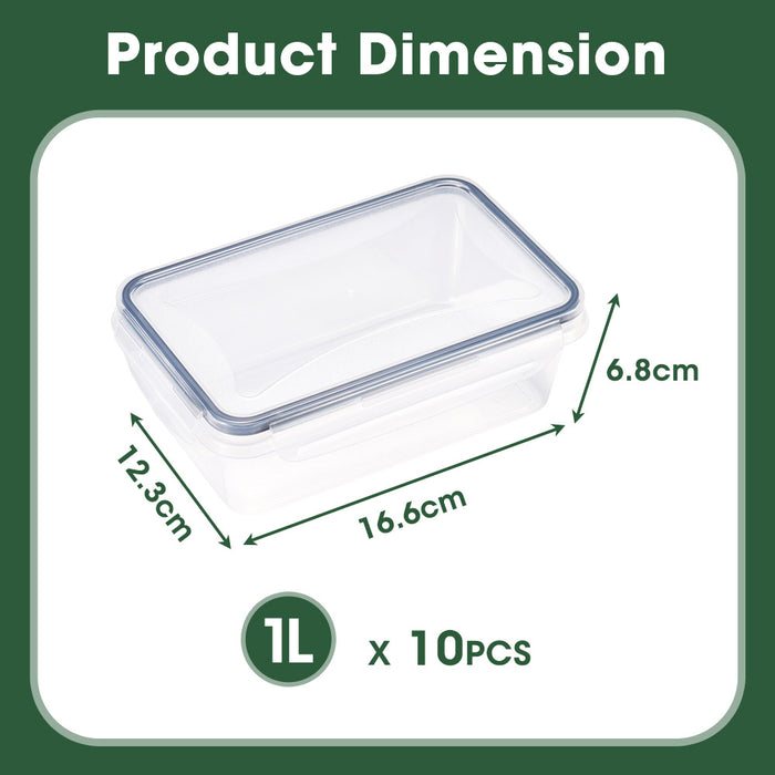 10 Pcs Food Storage Containers Bpa-Free Leak Proof With Labels & Pen