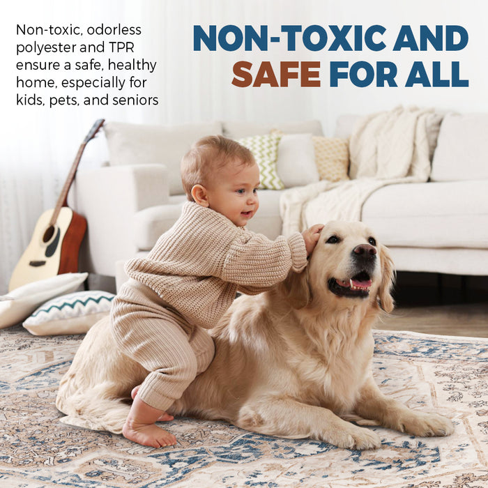 Floor Rug Soft Fluffy Area Rug Living Room Bedroom 160X230Cm Pale Blue