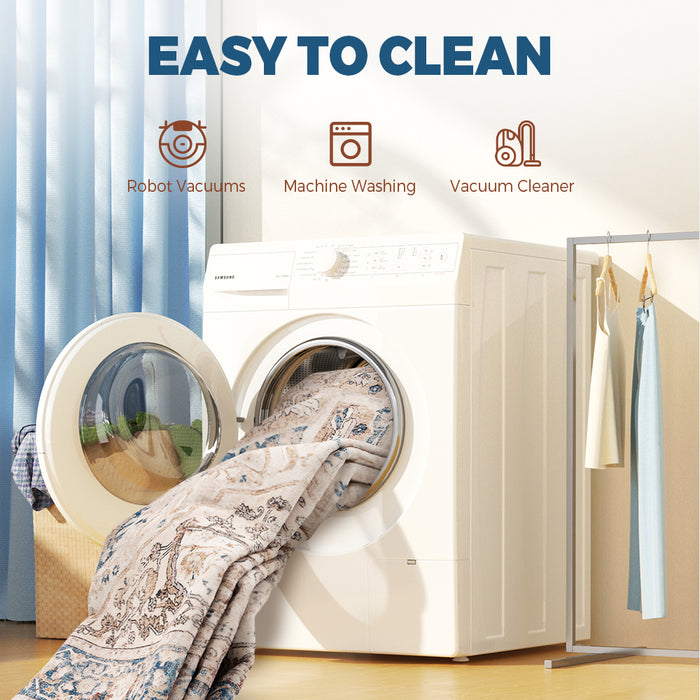 Floor Rug Soft Fluffy Area Rug Living Room Bedroom 160X230Cm Pale Blue