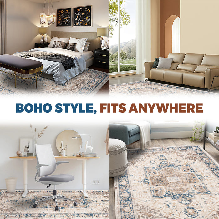 Floor Rug Soft Fluffy Area Rug Living Room Bedroom 160X230Cm Pale Blue