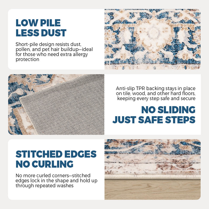 Floor Rug Soft Fluffy Area Rug Living Room Bedroom 200X300Cm Pale Blue