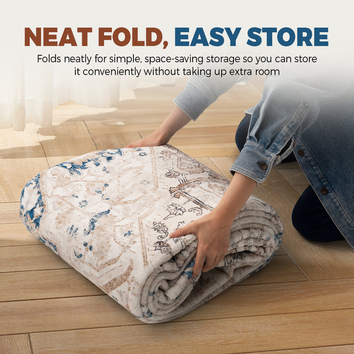 Floor Rug Soft Fluffy Area Rug Living Room Bedroom 200X300Cm Pale Blue