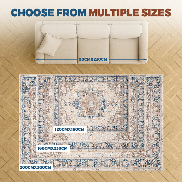 Floor Rug Soft Fluffy Area Rug Living Room Bedroom 200X300Cm Pale Blue