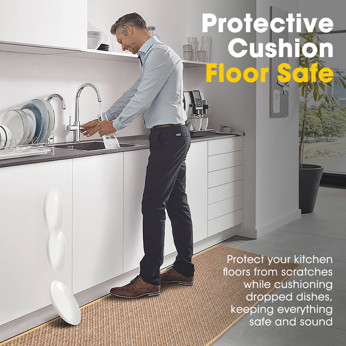 2Pcs Kitchen Rugs Mats Non Slip Anti Fatigue For Kitchen Floor Home Beige