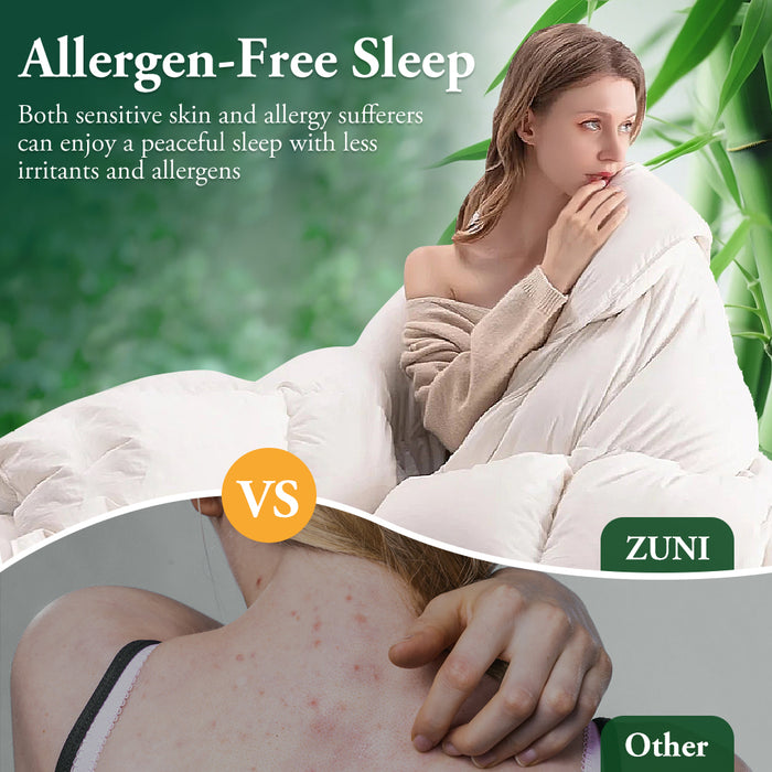 Natural Bamboo Quilt 200Gsm Duvet Doona Winter Summer Quilt Queen