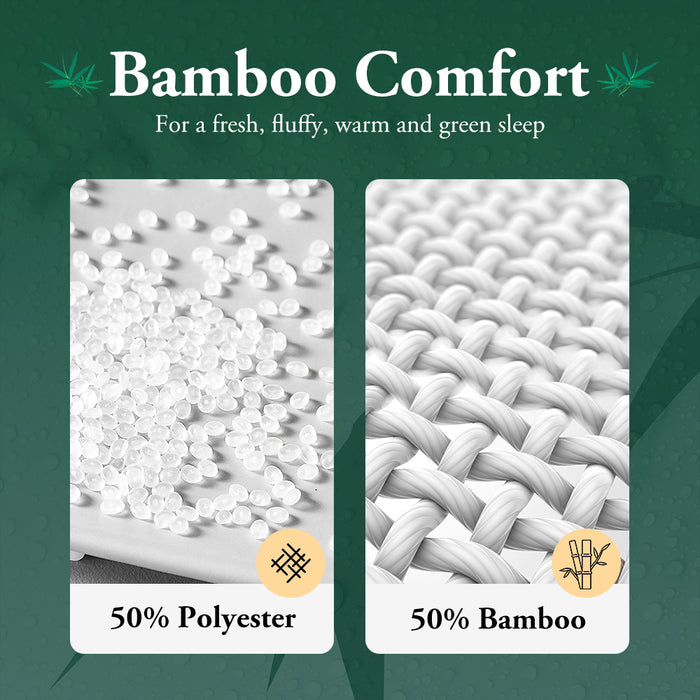 Natural Bamboo Quilt 500Gsm Duvet Doona Winter Summer Quilt Super King