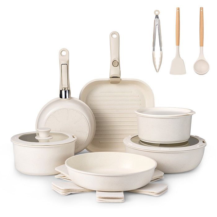 20Pcs Nonstick Cookware Pots & Pans Set Granite Coating Cooking Utensil