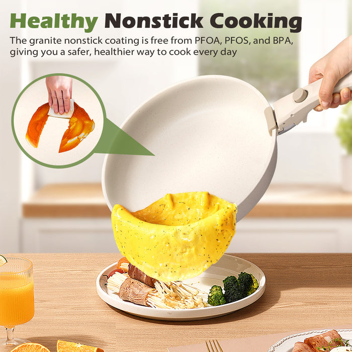 20Pcs Nonstick Cookware Pots & Pans Set Granite Coating Cooking Utensil