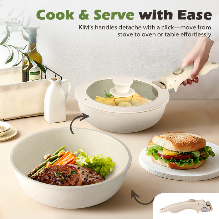 20Pcs Nonstick Cookware Pots & Pans Set Granite Coating Cooking Utensil