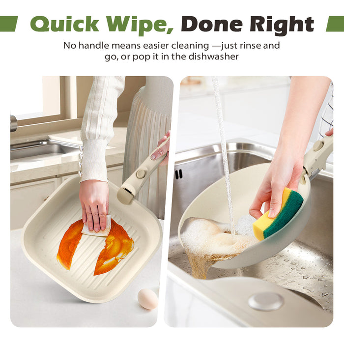 20Pcs Nonstick Cookware Pots & Pans Set Granite Coating Cooking Utensil