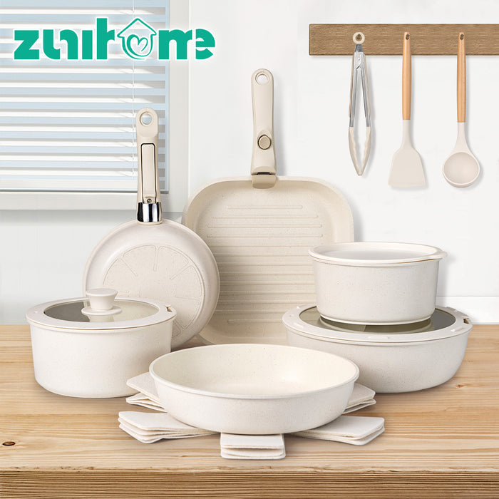 20Pcs Nonstick Cookware Pots & Pans Set Granite Coating Cooking Utensil