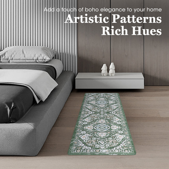 Kitchen Rugs Mats Set Of 2 Non Slip Comfort Standing Mat Rug Green