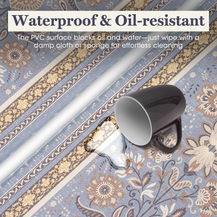 Kitchen Rugs Mats Set Of 2 Non Slip Comfort Standing Mat Rug Blue