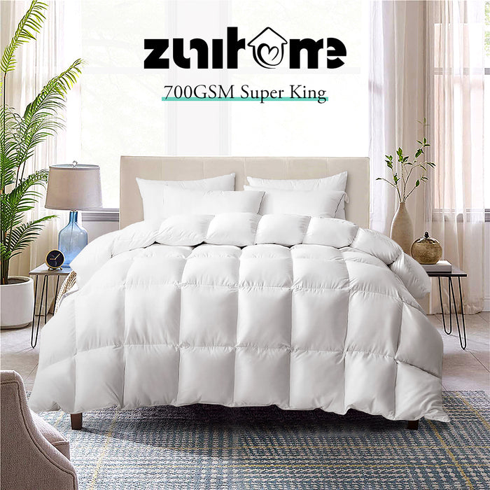 Goose Down Duvet Quilt 700Gsm Duvet Doona Winter Summer Quilt Super King