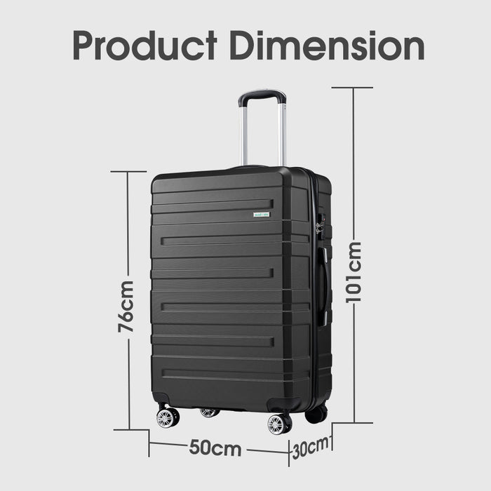 28" Luggage Suitcase Trolley Set Travel Tsa Lock Storage Hard Case Black