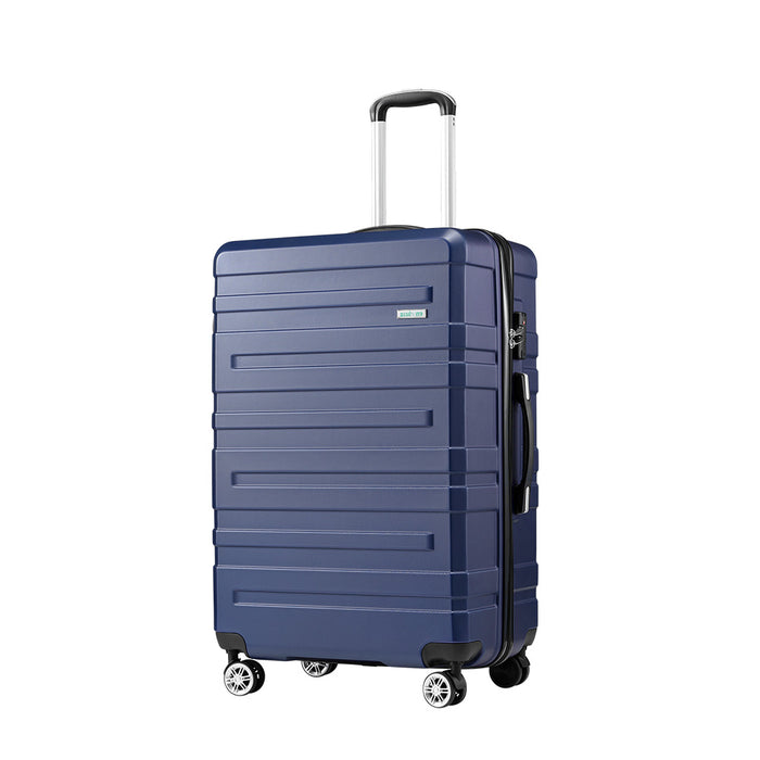 28" Luggage Suitcase Trolley Set Travel Tsa Lock Storage Hard Case Navy