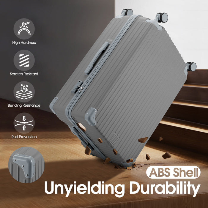 Luggage Suitcase 28" Trolley Set Travel Tsa Lock Storage Hard Case Grey