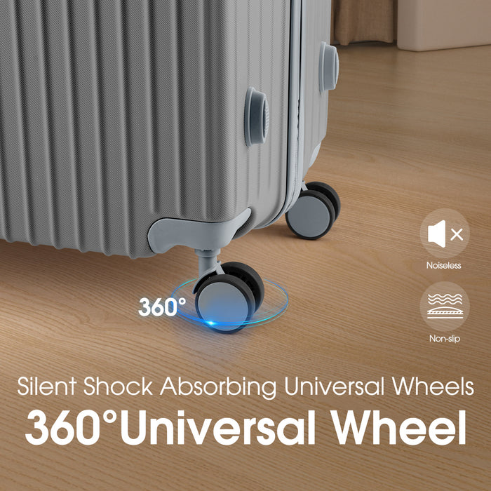 Luggage Suitcase 28" Trolley Set Travel Tsa Lock Storage Hard Case Grey