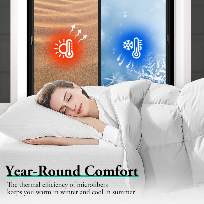 Microfiber Quilt 420Gsm Duvet Doona Winter Summer Soft Quilt King